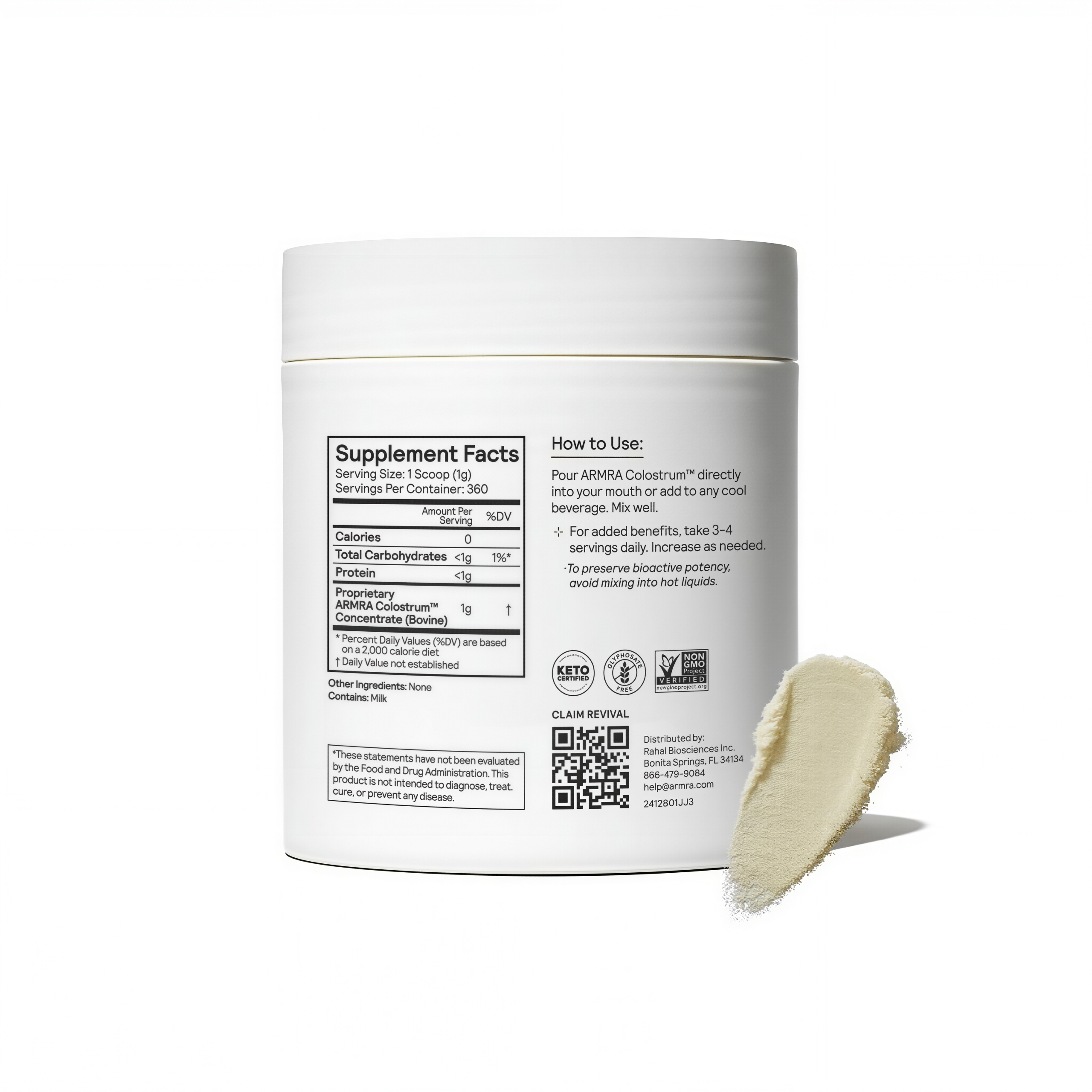 ARMRA ColostrumUnflavored Jar